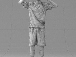 soccer player 1114-10 3d print ready 3D Print Model