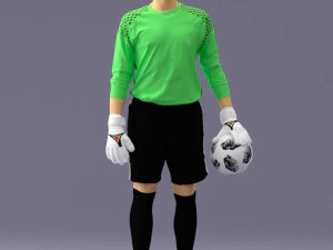 000318 Soccer Goalkeeper with Ball 1114 3dp 3D Print Model