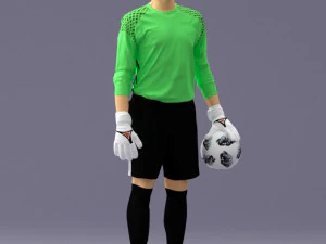 000318 Soccer Goalkeeper with Ball 1114 3dp 3D Print Model
