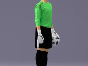 000318 Soccer Goalkeeper with Ball 1114 3dp 3D Print Model
