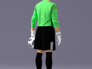 000318 Soccer Goalkeeper with Ball 1114 3dp 3D Print Model