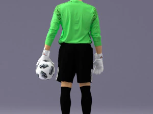 000318 Soccer Goalkeeper with Ball 1114 3dp 3D Print Model