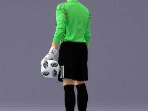 000318 Soccer Goalkeeper with Ball 1114 3dp 3D Print Model