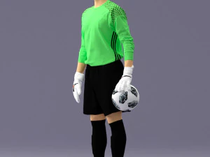 000318 Soccer Goalkeeper with Ball 1114 3dp 3D Print Model