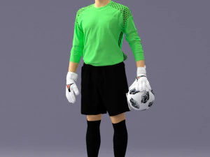 000318 Soccer Goalkeeper with Ball 1114 3dp 3D Print Model