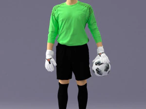000318 Soccer Goalkeeper with Ball 1114 3dp 3D Print Model