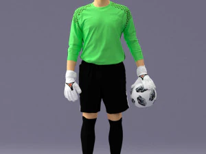 000318 Soccer Goalkeeper with Ball 1114 3dp 3D Print Model