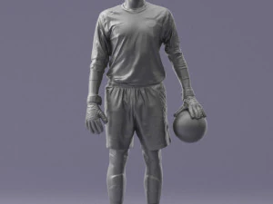 000318 Soccer Goalkeeper with Ball 1114 3dp 3D Print Model