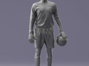 000318 Soccer Goalkeeper with Ball 1114 3dp 3D Print Model