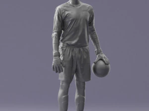 000318 Soccer Goalkeeper with Ball 1114 3dp 3D Print Model