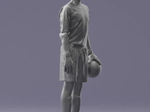 000318 Soccer Goalkeeper with Ball 1114 3dp 3D Print Model