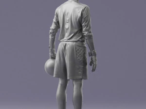000318 Soccer Goalkeeper with Ball 1114 3dp 3D Print Model