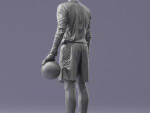 000318 Soccer Goalkeeper with Ball 1114 3dp 3D Print Model