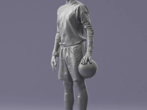 000318 Soccer Goalkeeper with Ball 1114 3dp 3D Print Model