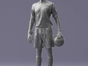000318 Soccer Goalkeeper with Ball 1114 3dp 3D Print Model