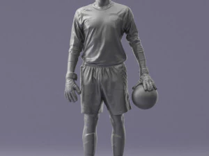 000318 Soccer Goalkeeper with Ball 1114 3dp 3D Print Model