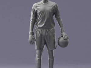 000318 Soccer Goalkeeper with Ball 1114 3dp 3D Print Model