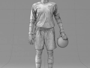 000318 Soccer Goalkeeper with Ball 1114 3dp 3D Print Model