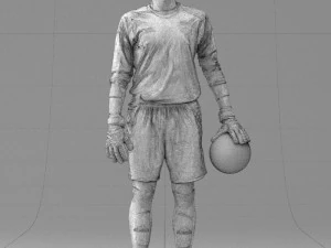 000318 Soccer Goalkeeper with Ball 1114 3dp 3D Print Model