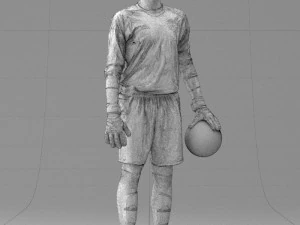 000318 Soccer Goalkeeper with Ball 1114 3dp 3D Print Model