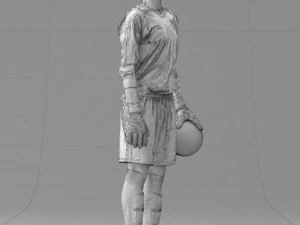 000318 Soccer Goalkeeper with Ball 1114 3dp 3D Print Model