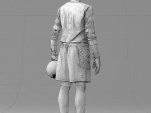000318 Soccer Goalkeeper with Ball 1114 3dp 3D Print Model