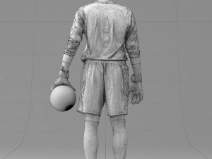 000318 Soccer Goalkeeper with Ball 1114 3dp 3D Print Model