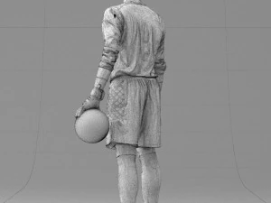 000318 Soccer Goalkeeper with Ball 1114 3dp 3D Print Model