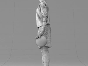 000318 Soccer Goalkeeper with Ball 1114 3dp 3D Print Model