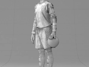 000318 Soccer Goalkeeper with Ball 1114 3dp 3D Print Model