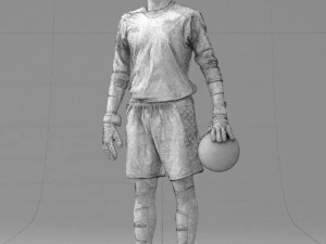 000318 Soccer Goalkeeper with Ball 1114 3dp 3D Print Model