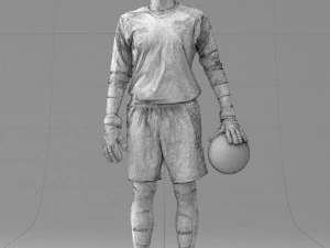 000318 Soccer Goalkeeper with Ball 1114 3dp 3D Print Model