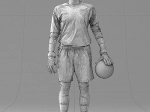000318 Soccer Goalkeeper with Ball 1114 3dp 3D Print Model