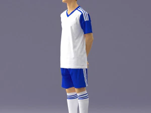 000319 Young Male Soccer Player Standing 1114 3dp 3D Print Model