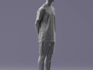 000319 Young Male Soccer Player Standing 1114 3dp 3D Print Model