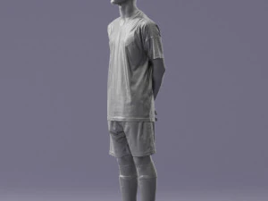 000319 Young Male Soccer Player Standing 1114 3dp 3D Print Model
