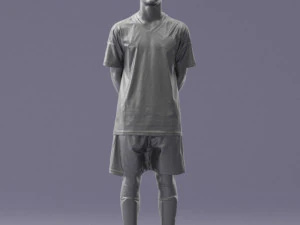 000319 Young Male Soccer Player Standing 1114 3dp 3D Print Model