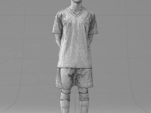 000319 Young Male Soccer Player Standing 1114 3dp 3D Print Model