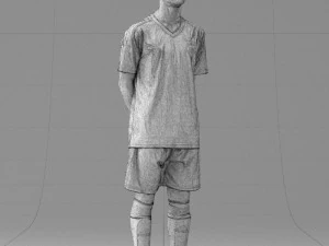 000319 Young Male Soccer Player Standing 1114 3dp 3D Print Model