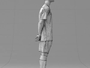 000319 Young Male Soccer Player Standing 1114 3dp 3D Print Model
