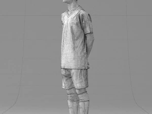 000319 Young Male Soccer Player Standing 1114 3dp 3D Print Model