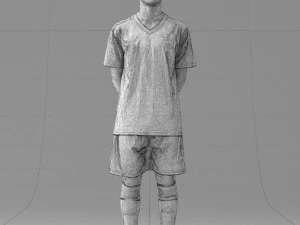 000319 Young Male Soccer Player Standing 1114 3dp 3D Print Model