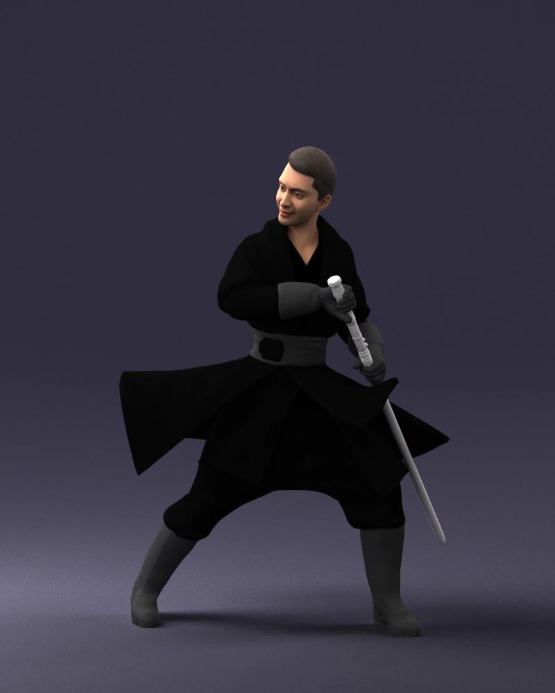000173 Martial Arts Warrior Character 0820 3dp 3D Print Model .c4d .max .obj .3ds .fbx .stl .blend 