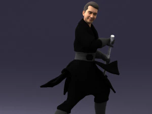 000173 Martial Arts Warrior Character 0820 3dp 3D Print Model