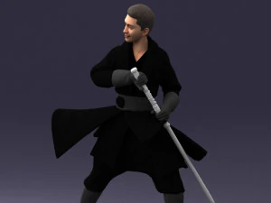 000173 Martial Arts Warrior Character 0820 3dp 3D Print Model