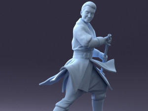 000173 Martial Arts Warrior Character 0820 3dp 3D Принт Модель