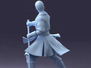 000173 Martial Arts Warrior Character 0820 3dp 3D Print Model
