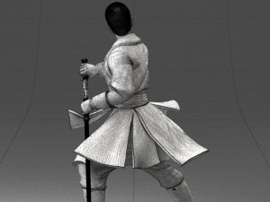 000173 Martial Arts Warrior Character 0820 3dp 3D Принт Модель