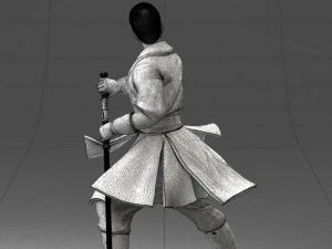000173 Martial Arts Warrior Character 0820 3dp 3D Print Model