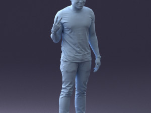 black man peace pose 0902 3d print ready 3D 프린트 모델